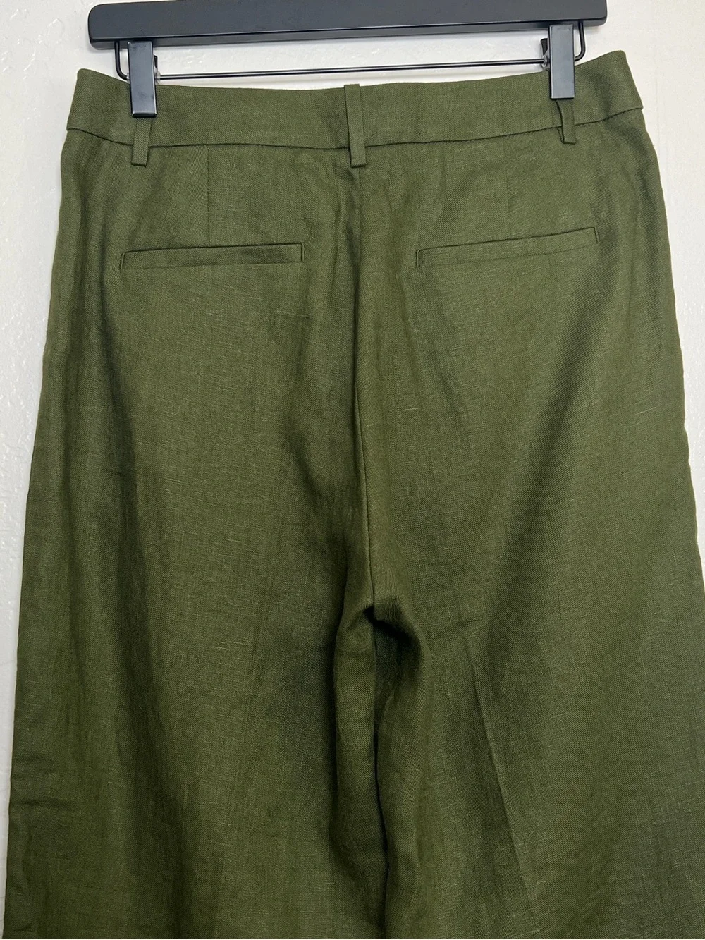 BANANA REPUBLIC Women’s Size 4 Camo Green Palma Straight-Leg Linen Pant